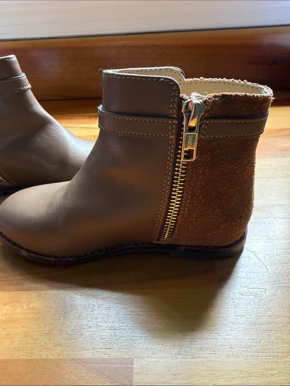 Janie and Jack Kids Brown Leather Ankle Boots